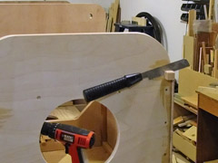 I used a flush-cutting saw to trim the overhang past the front of the firewall.